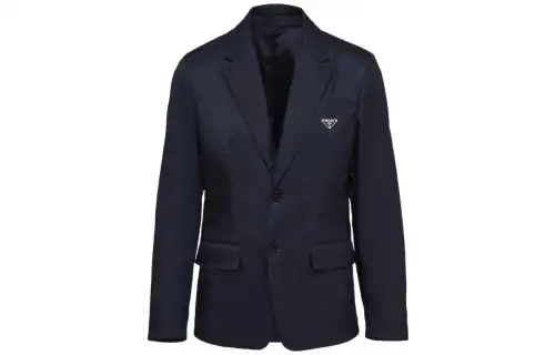 PRADA Business Suits Men's Blue Suit Collar Moderate Business Suit