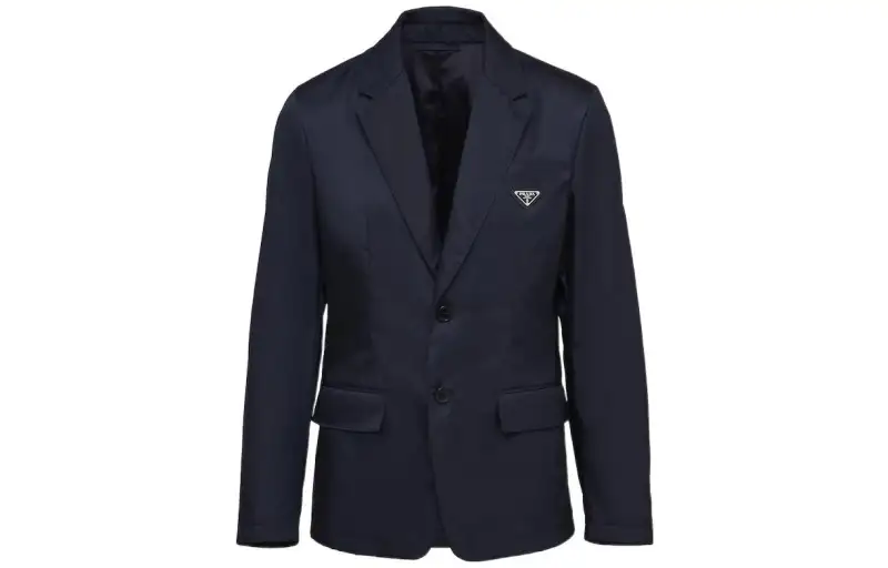 PRADA Business Suits Men's Blue Suit Collar Moderate Business Suit