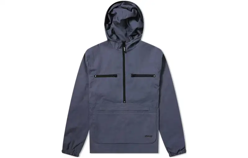 Stussy Jackets Men's Marine Blue Hooded Moderate Other