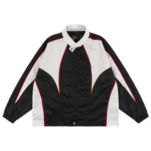 XINYINSU Jackets Unisex Black Pointed Collar Moderate Pilot