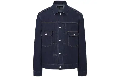 UNIQLO Denim Jacket Unisex Dark Blue