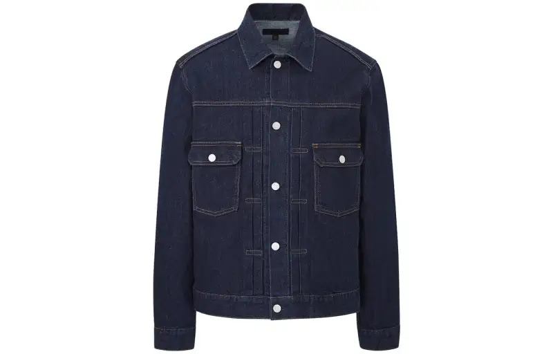 UNIQLO Denim Jacket Unisex Dark Blue
