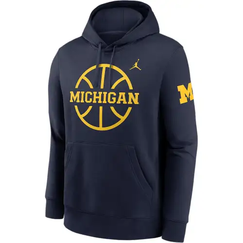 Jordan Michigan Premium Performance Men's Nike Dri FIT College Pullover Hoodie