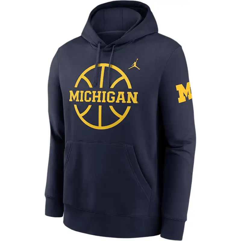 Jordan Michigan Premium Performance Men's Nike Dri FIT College Pullover Hoodie
