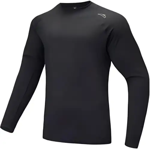 Anta Running Collection Athleisure Minimalist Style Solid Color Crew Neck Fleece Lined Knitwear Men's Basic Black