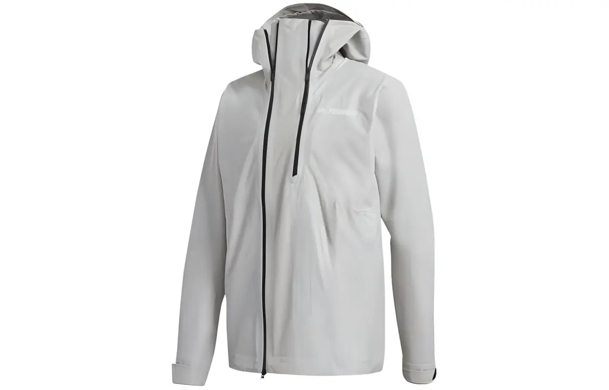 Adidas Terrex Waterproof Primeknit Rain Jackets & Coats Men's Light Gray