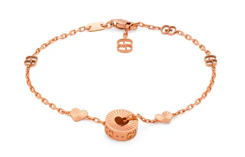 GUCCI Lcon 18K Gold Bracelets Unisex Gold