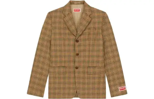 Kenzo checked single-breasted blazer
