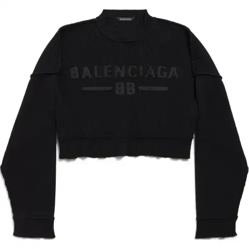 Balenciaga SS25 Knitwear Regular Fit Unisex Black