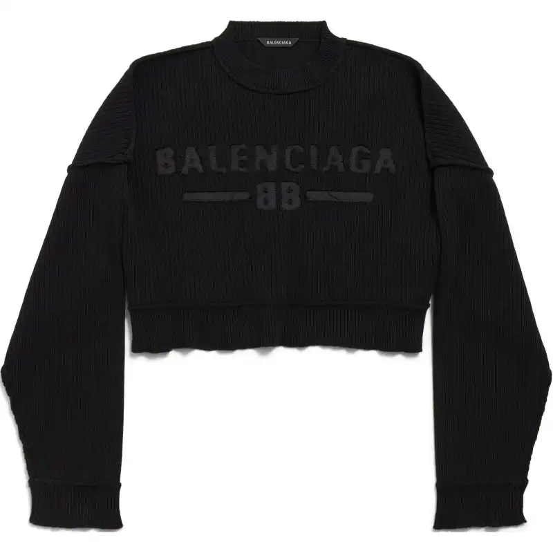 Balenciaga SS25 Knitwear Regular Fit Unisex Black
