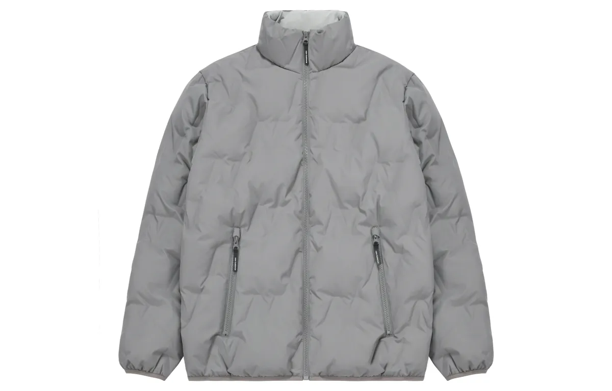 New Balance Down Jackets Men's Gray Stand Collar Moderate Other