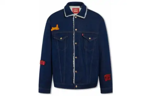 Levis Double-sided denim blue jacket for men and women