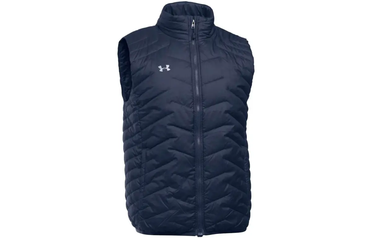 Under Armour Vests Men's Navy Blue Stand Collar Moderate Straight Fit