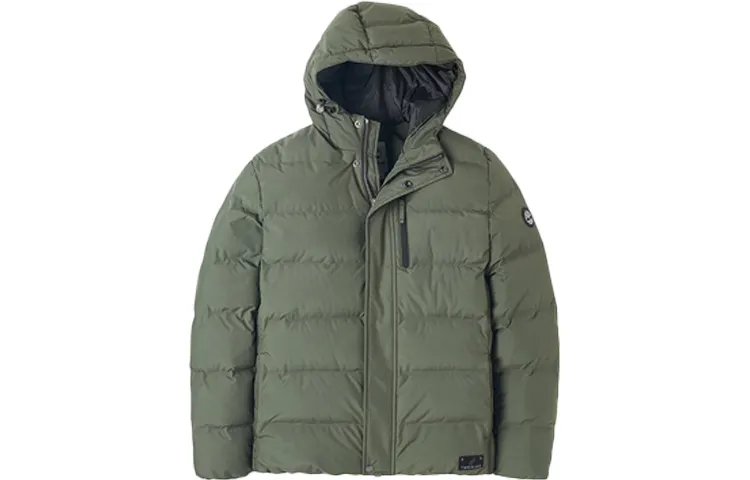 Timberland Down Jackets Men's Army Green Hooded Moderate Other