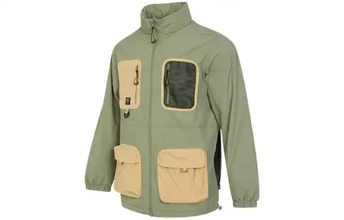 Vans Green jacket for camping with hood