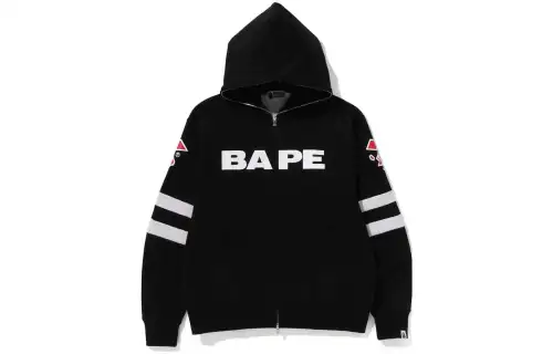Bape Football Relaxed Fit Full Zip Hoodie