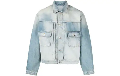 KENZO Long Sleeved Buttoned Denim Jacket