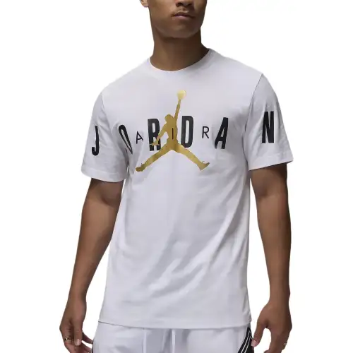 Jordan Air T Shirt Men's White/Metal Gold/Black