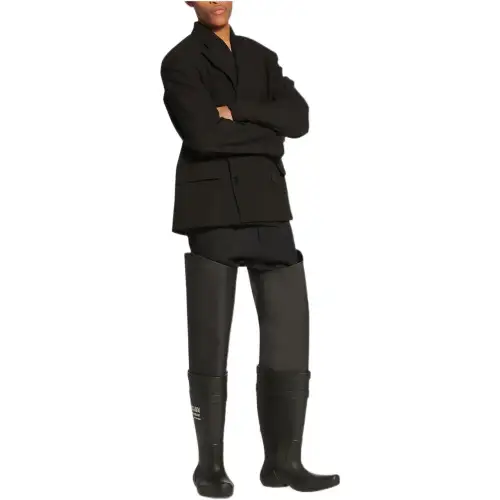 Balenciaga Business Suits Unisex Black Suit Collar Moderate Business Suit