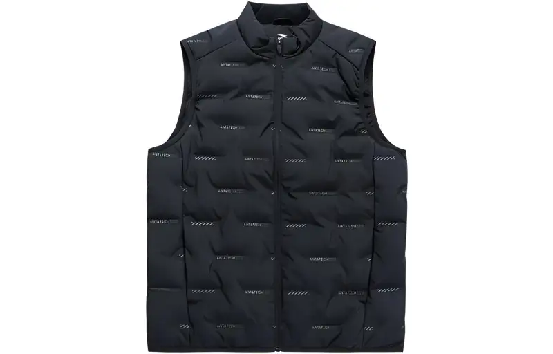 ANTA Variety Training Collection Down Vests Men's Black Stand Collar Moderate Other