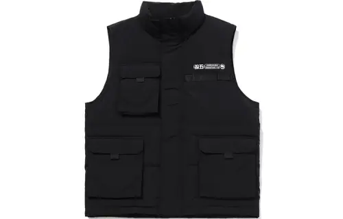 Li Ning Down Vests Men's Black Stand Collar Moderate Workwear