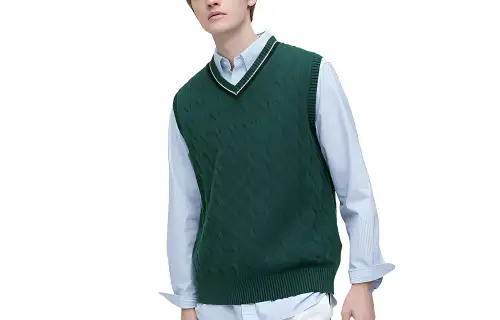 UNIQLO Vests Unisex Turquoise V Neck Moderate Other