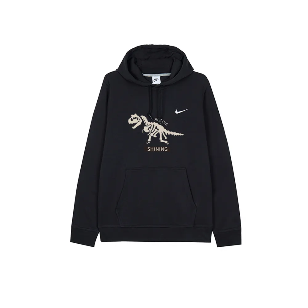 Nike Fleece Lined Love Is A Plus Amber Hooded Casual Comfortable Long Sleeved Sweatshirt Men's Black