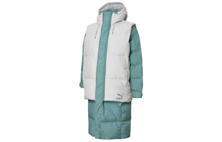 PUMA Zip Closure Down Jacket Men's Blue Gray
