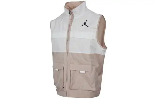 Jordan VEST Vests Men's Sail White Stand Collar Moderate Workwear