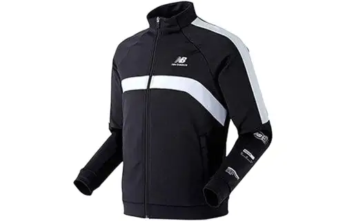 New Balance Jackets Men's Black Stand Collar Moderate Other