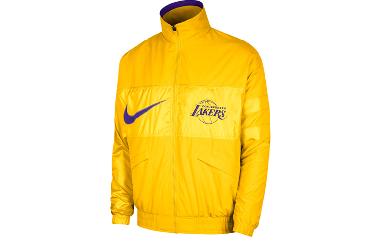 Мужская куртка Nike Courtside Los Angeles Lakers (желтая)