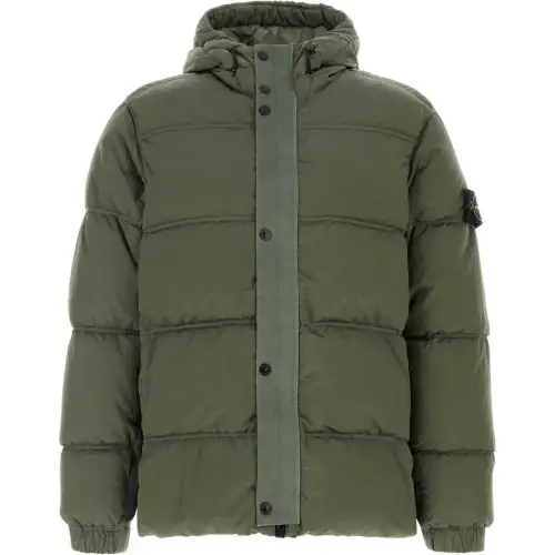 STONE ISLAND Logo Patch Hooded Puffer Jacket