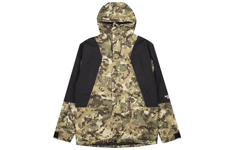 THE NORTH FACE Mountain Windbreaker Jacket Men's Olive Green Camouflage