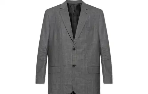 Balenciaga Business Suits Men's Gray Suit Collar Moderate Business Suit