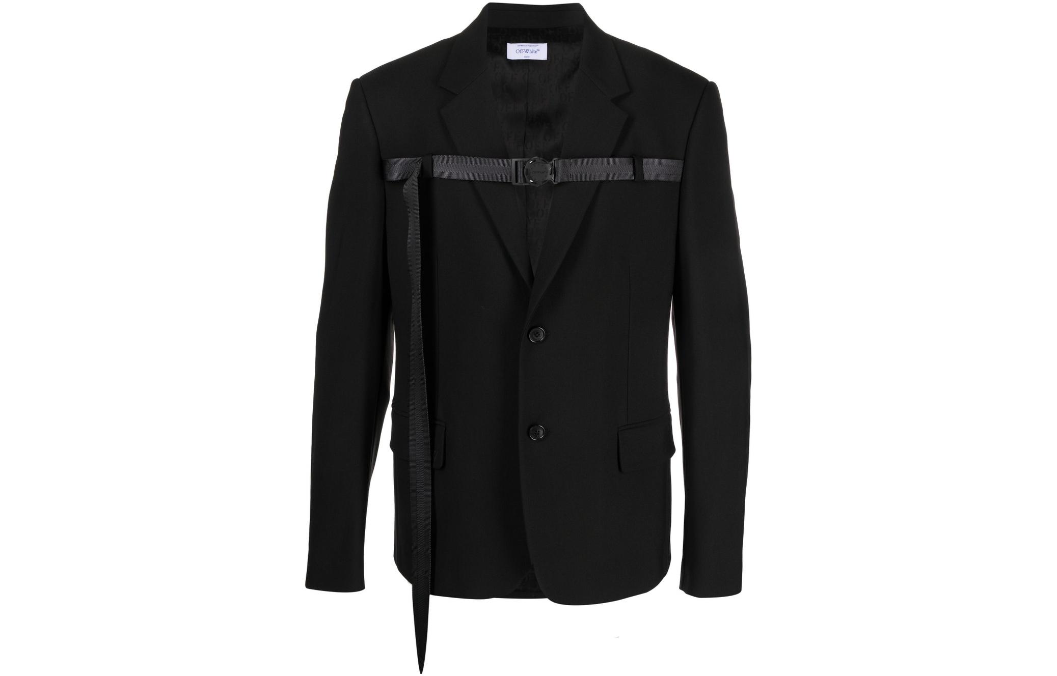 OFF WHITE Buckled Single breasted Blazer