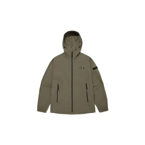 THE NORTH FACE Windbreaker Jackets Men's Green Hooded Moderate