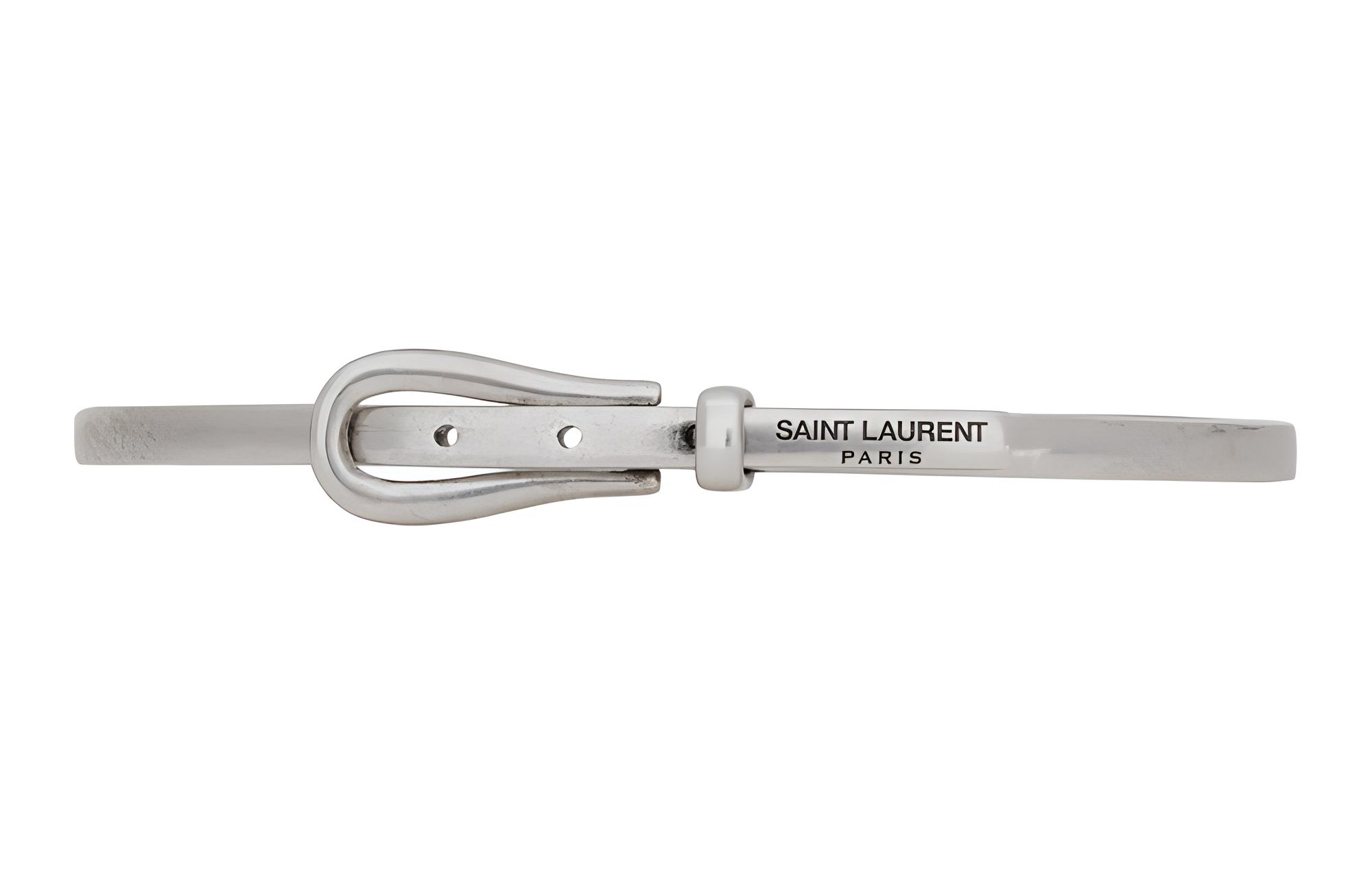 【RunwayPrevious Season】Thin Belt logo-engraved bracelet