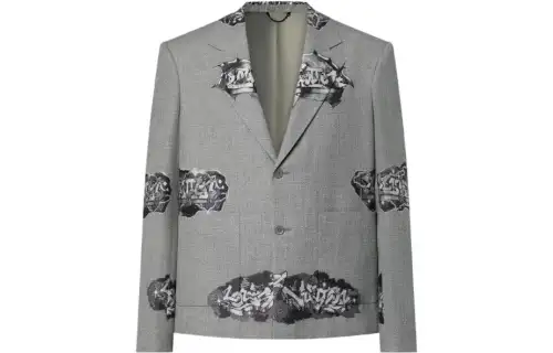 LOUIS VUITTON FW22 Business Suit Coat Men's Gray