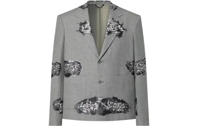 LOUIS VUITTON FW22 Business Suit Coat Men's Gray