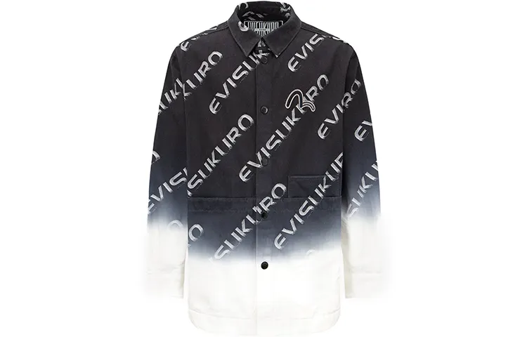 EVISU SS22 Loose Fit Denim Jacket Men's Black