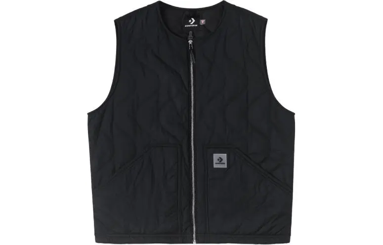 Converse Vests Men's Black Crew Neck Moderate Workwear