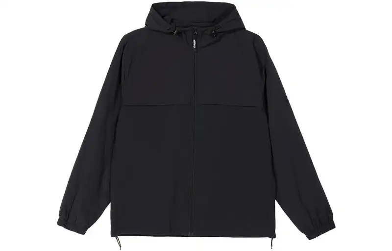 Stussy Jackets Men's Black Hooded Moderate Other