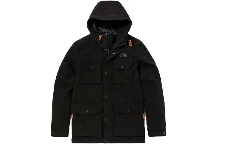 THE NORTH FACE Urban Exploration Windbreaker Jackets Men's Black Hooded Moderate Straight Fit