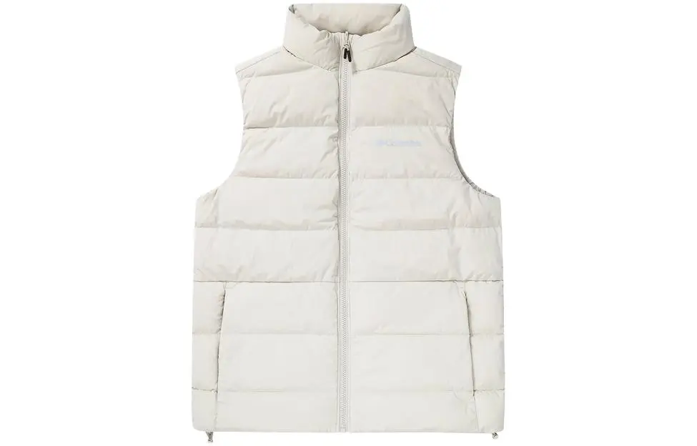 Columbia Vests Men's Ecru Stand Collar Moderate Other