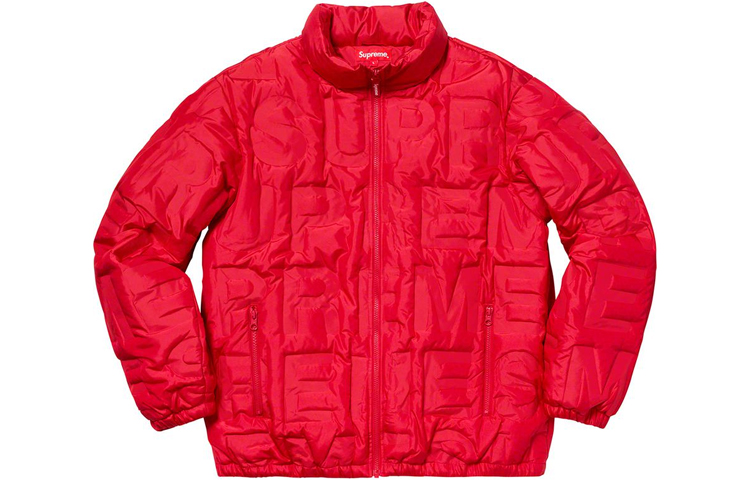 Куртка Supreme SS19 Bonded Logo Puffy (красная)