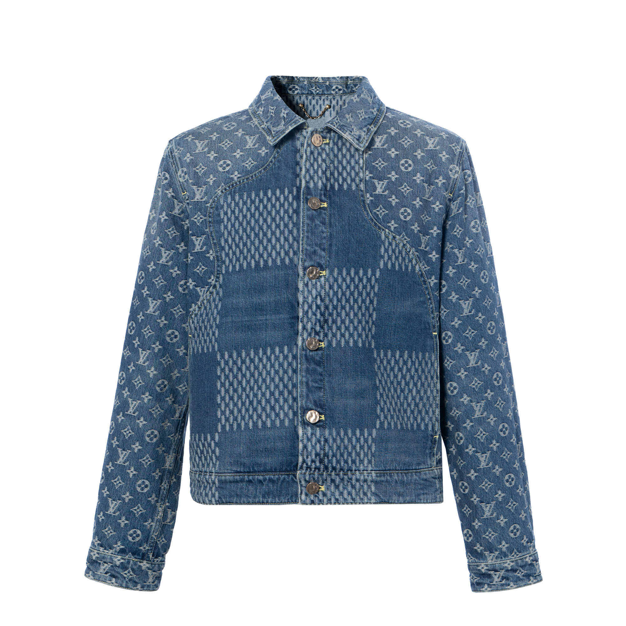 Мужская куртка Louis Vuitton LOUIS VUITTON x nigo LV2 Logo (темно-синяя)