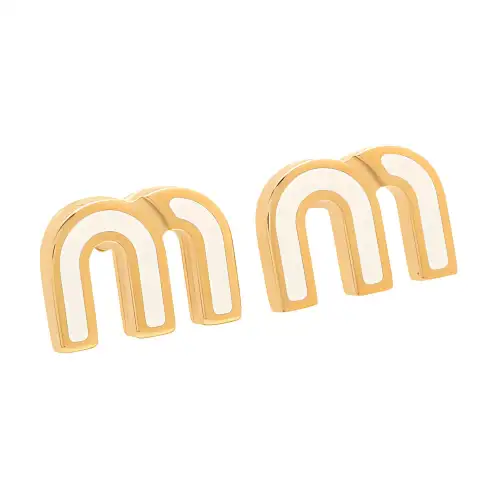 MIU MIU Metal Earrings Women's Gold