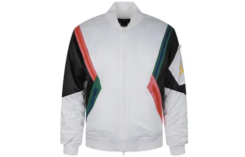 Jordan Puffer Jackets Men's White Baseball Collar Moderate Other