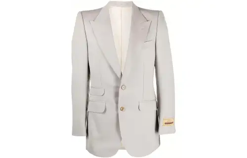 single-breasted wool blazer