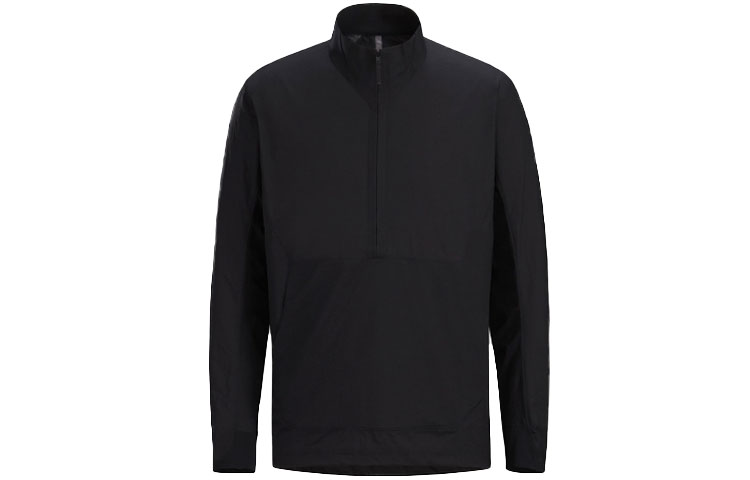 Arcteryx Arc'teryx Veilance Series Demlo Series VEILANCE Business Series DEMLO SL PULLOVER Lightweight Casual Solid Color Half-Zip Jacket Men's Black
